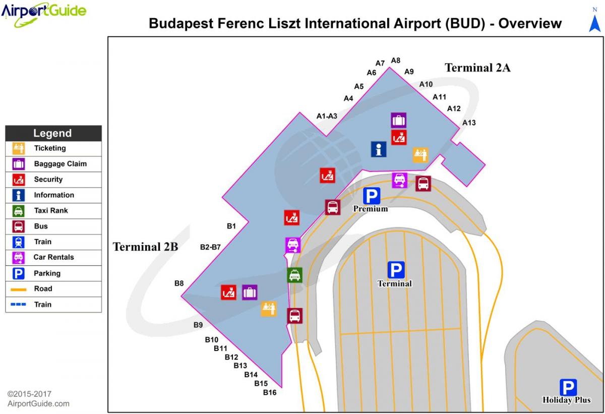 budapest flyplass kart terminal 2a