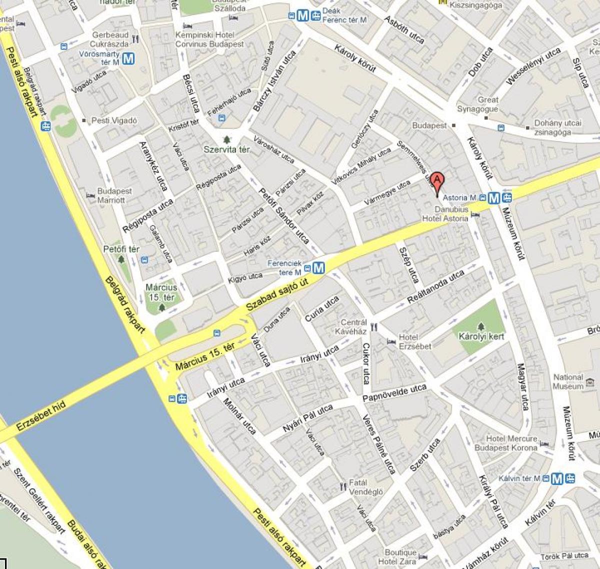 kart over budapest hostel
