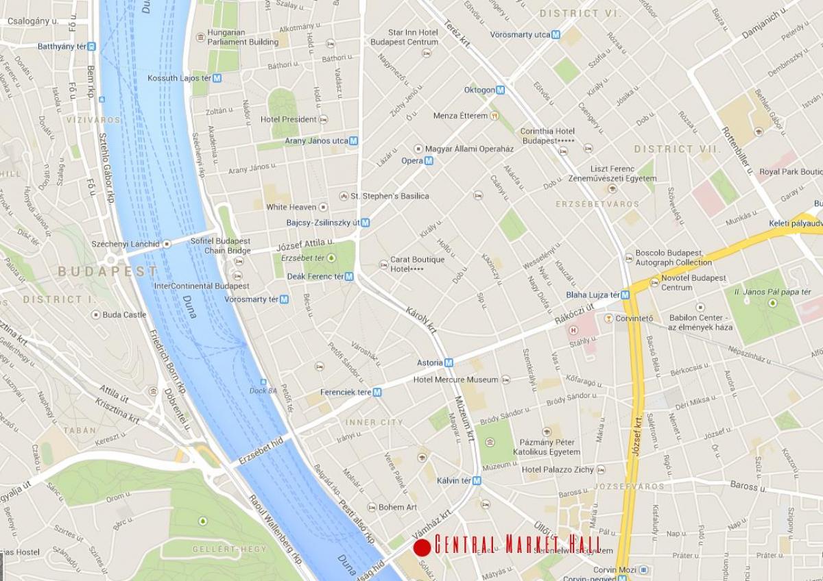 kart over budapest julemarkeder