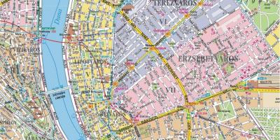Kart over bydeler i budapest