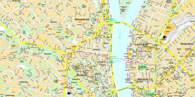 Kart over budapest og området rundt