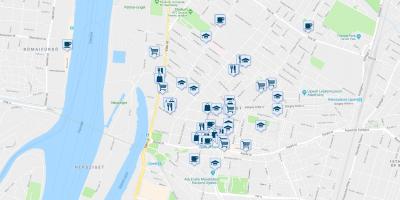 Kart over restauranter i budapest