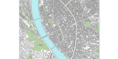 Kart over budapest skrive ut kart