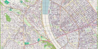 Street kart over budapest, ungarn