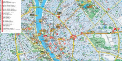 Budapest city turist kart