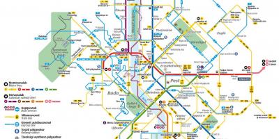 Budapest buss linjer kart